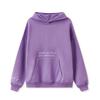 STREETRICH Women Fall Winter Y2K Aesthetic Back Floral Letter Embroidery Hooded Top Long Sleeve Loose Fit Pullover with Pockets