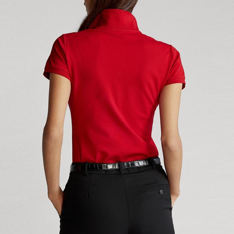 Polo Ralph Lauren Logo Pattern Embroidered Short Sleeve Polo Shirt Women tops WMPOKNINB920004-620