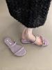 Premium Sense, Sandals Girl 2025 Summer New Rhinestone Open-toed Thin Strap Fairy Versatile Outer Wear Thick Heel Lazy Word Drag
