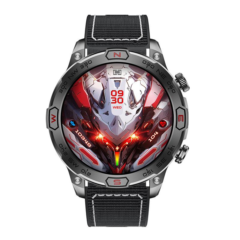 SCIONE Smart Watch Heart Rate Bluetooth Call Voice Assistant Compass Flashlight Step Outdoor Sports Watch