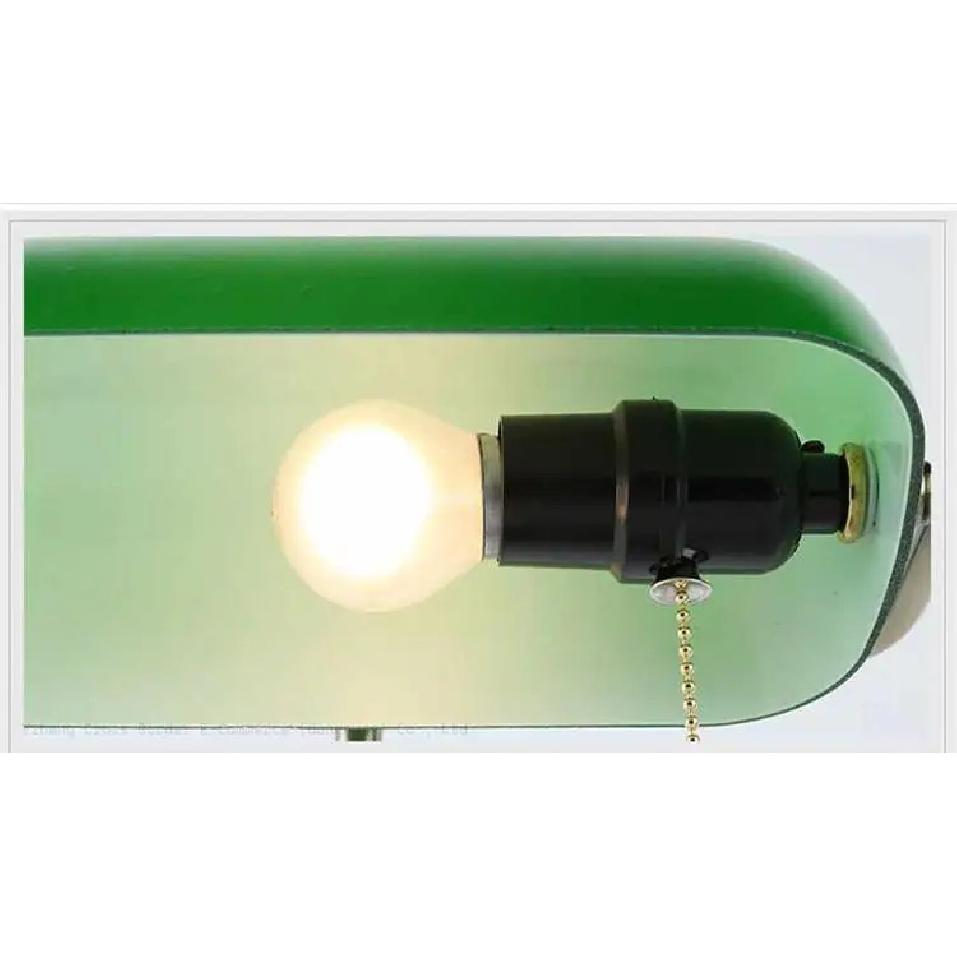 European Modern Antique Style Desk Lamp Hotel Bedside Desk Light Green Banker Book Reading Brass Lamp desk lights
