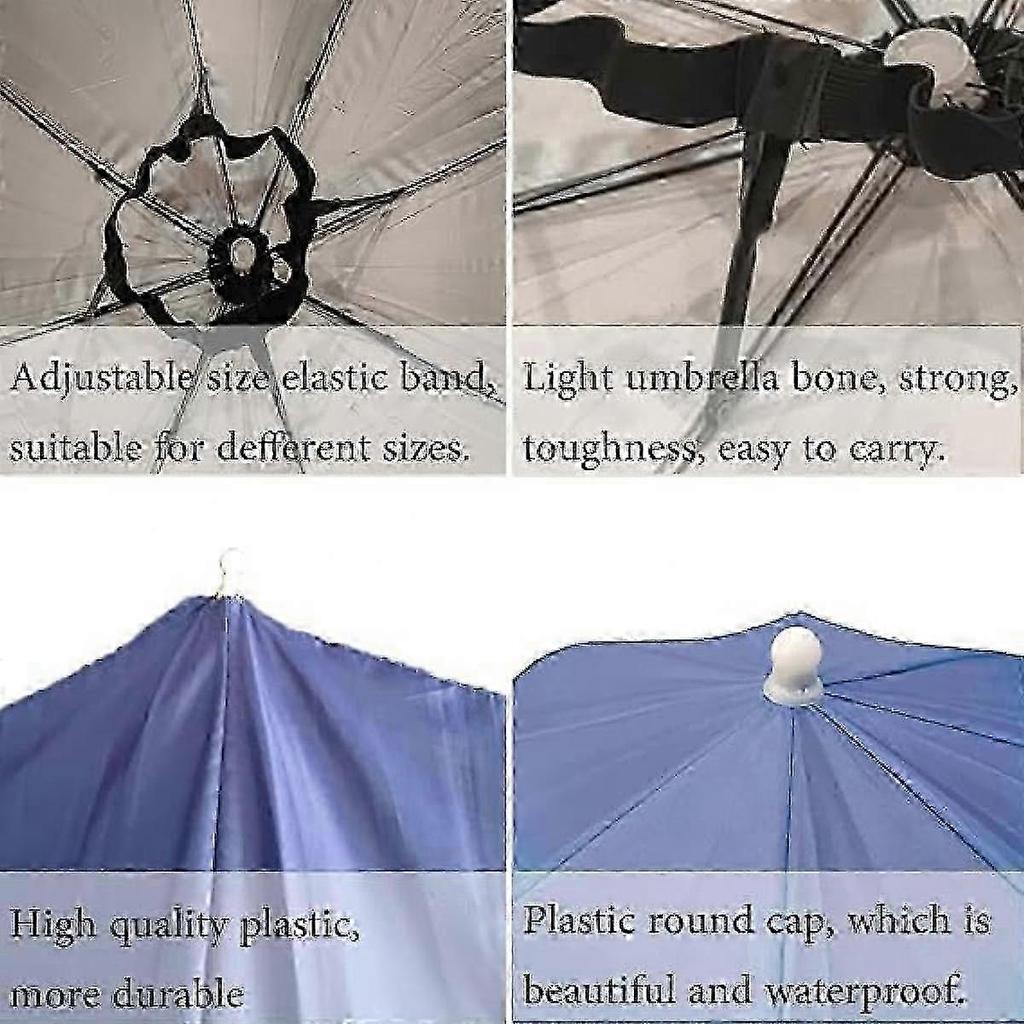 Umbrella Hat Folding Head Umbrella Sun Rain Caps Umbrella for Fishing Camping KHMYV