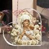 2D Flat Religious Heart-shaped Acrylic Tabletop Decoration, Home Decor Plaque Hanging Wall Art Decorative Garden Decoration for Room Door Signs Hangin
