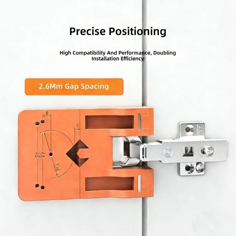 Cabinet Door Hinge Spacer Installation Positioning Tool Magnetic Hinge Jig with Twist Drill Bit For Precise Alignment