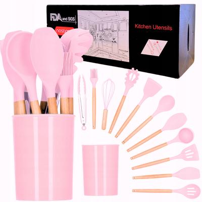 Kitchen Accessory Set Kitchen Utensils 12pcs. Silicone Bamboo Set