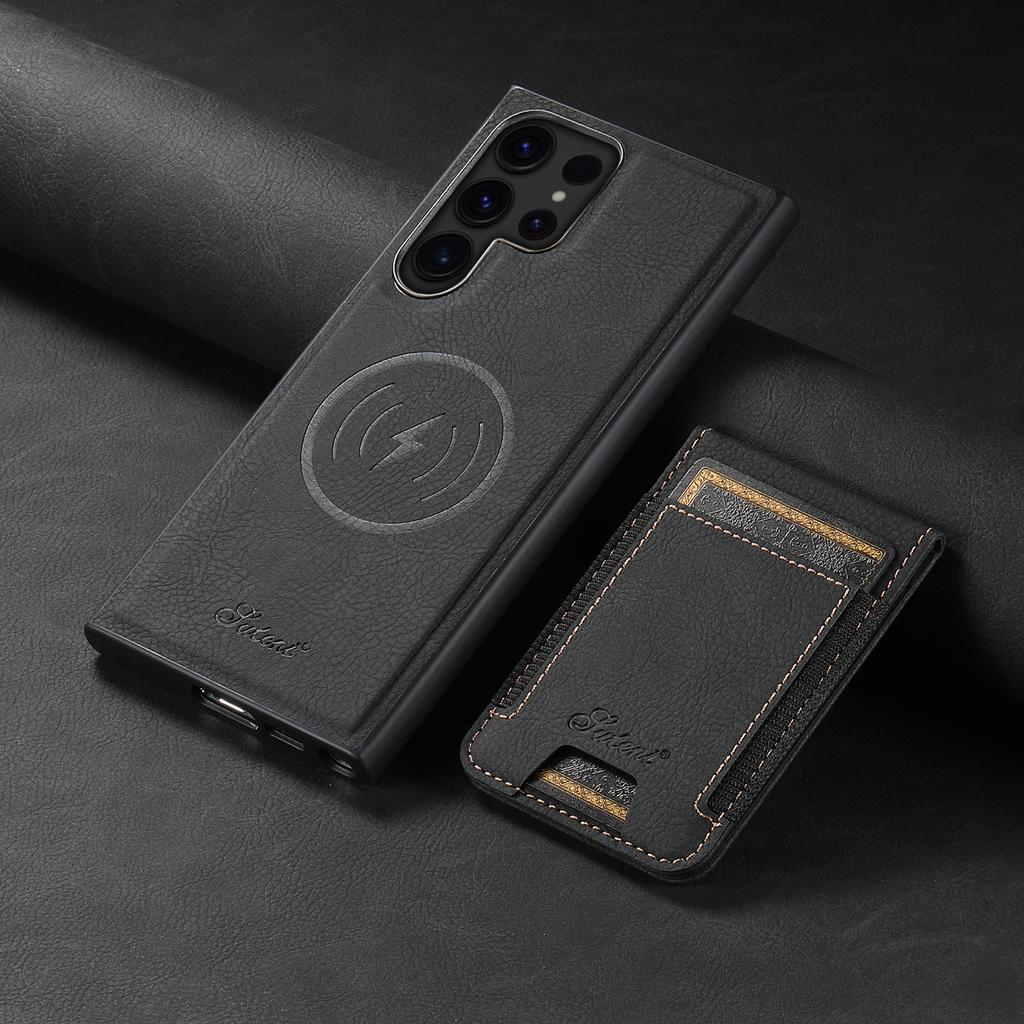 Wallet Phone Case Card Holder Leather Magnetic Pocket Cover Magsafe Wireless Charging for Samsung Galaxy S26Ultra S25Plus S24