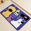 Cartoon cute GOU diatom mud floor mat bathroom absorbent foot mat ins toilet non-slip mat toilet door mat