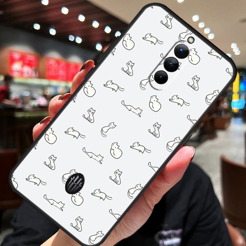 Minimalistisches Katzen-Case für ZTE Nubia Red Magic 11 10 8 9 8S 9S 10S Pro Plus 10 Air 5G 6R 6 7 6S 7S Pro Hülle