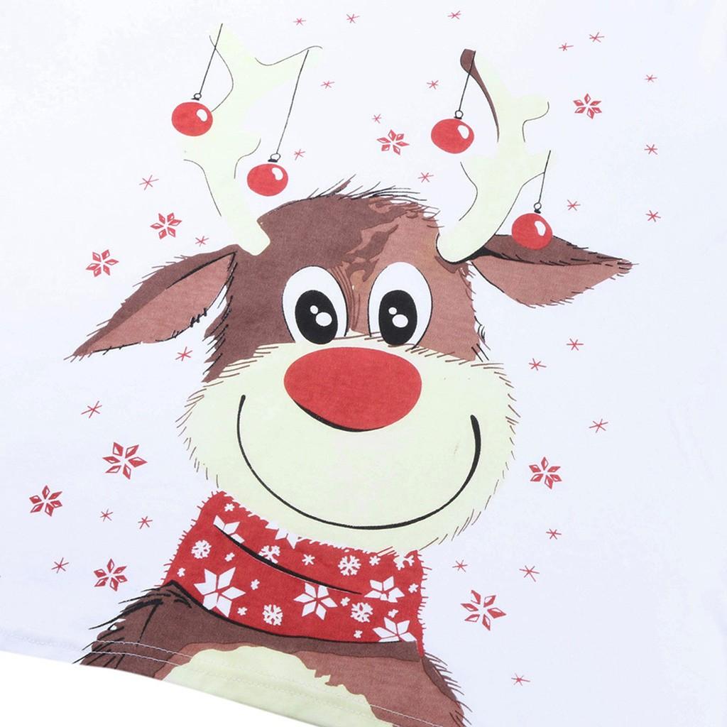 Christmas Women Long Sleeve Tops+Plaid Print Pants  Family Clothes Pajamas