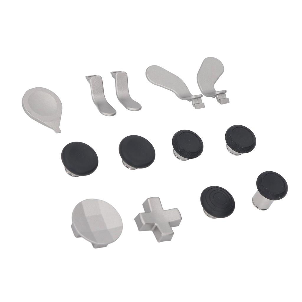 Game Controller Component Pack Silver with Storage Case Charging Dock 6 Thumbsticks 4 Paddles 2 D