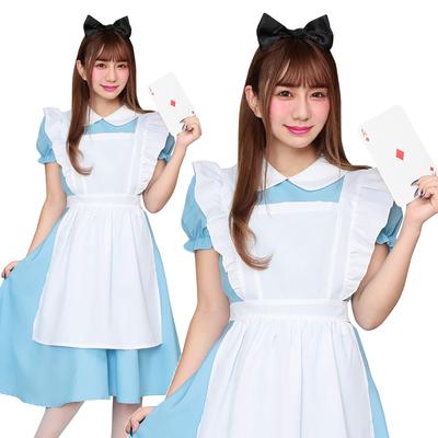 Clear Stone Party City Cosplay Alice Dress Light Blue Women's