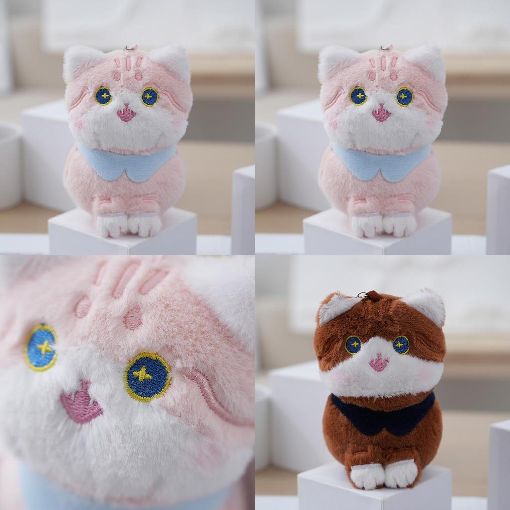 Cute Soft Cat Plush Keychain Fluffy Stuffed Toy Perfect For Bag Accessories