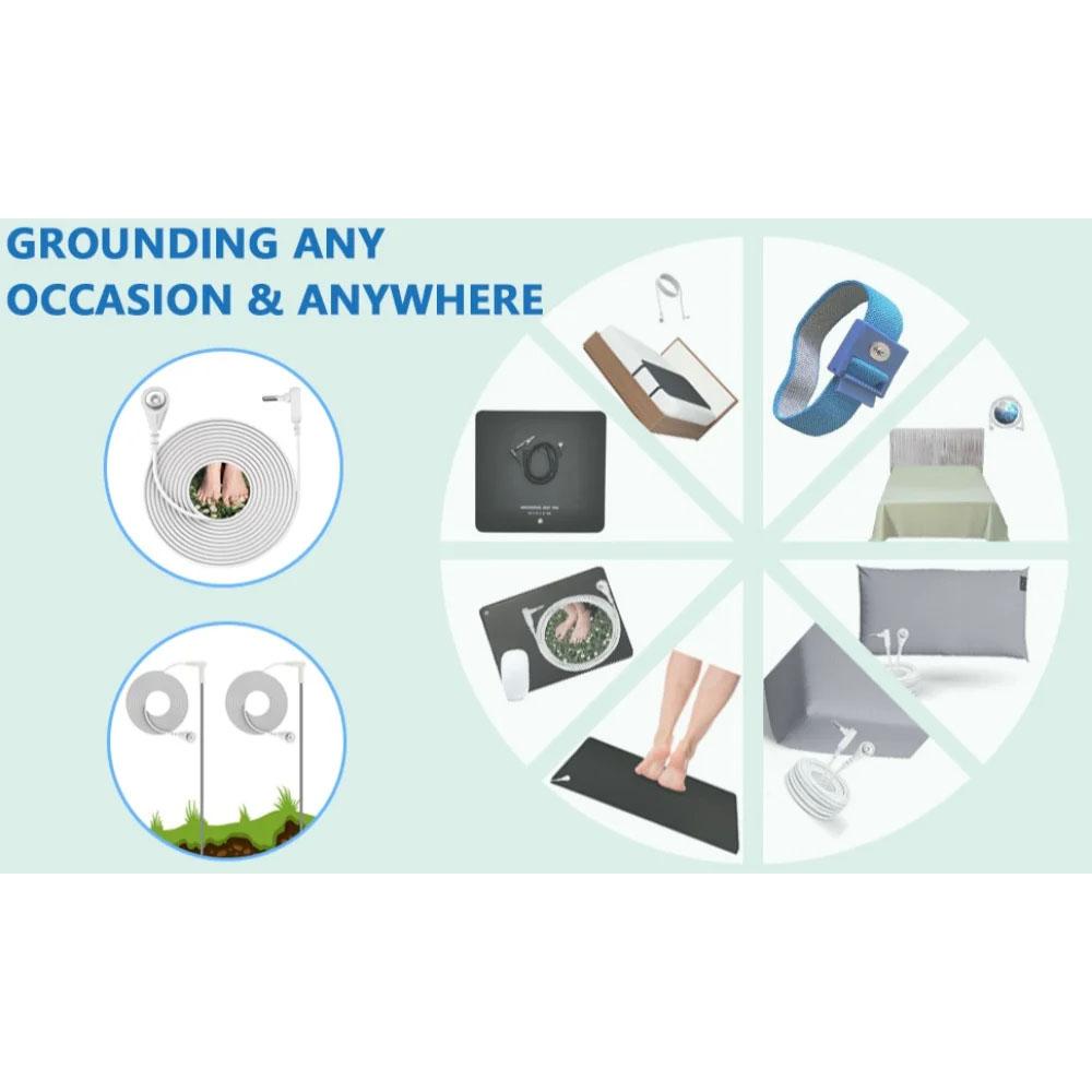 Grounding Stainless Steel Rod With 65ft Grounding Wire Grounding Pad Product Indoors Outdoor Universal Kit Reduce Inflammation