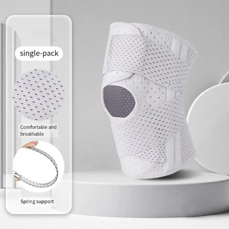 

Durable And Safe 1Pc Sports Knee Pads Spring Support Elastic Pressure Stable Patella Straps Mesh Breathable Sports Knee Pads S
