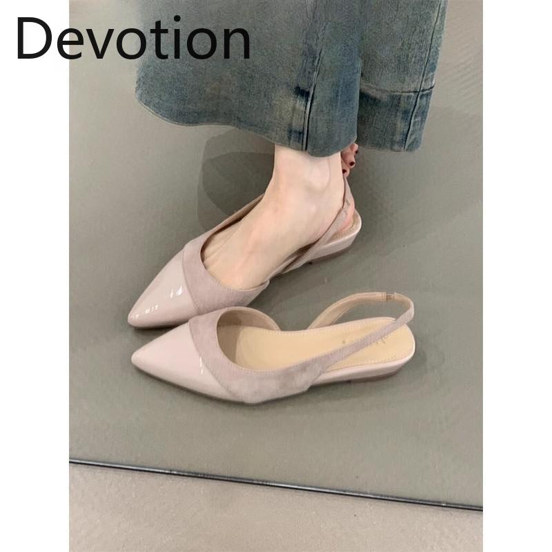 Niche Shoes High Heels Fashionable and Elegant Pointed-toe Shallow-mouthed Thin-heeled Flip-flops Devotion