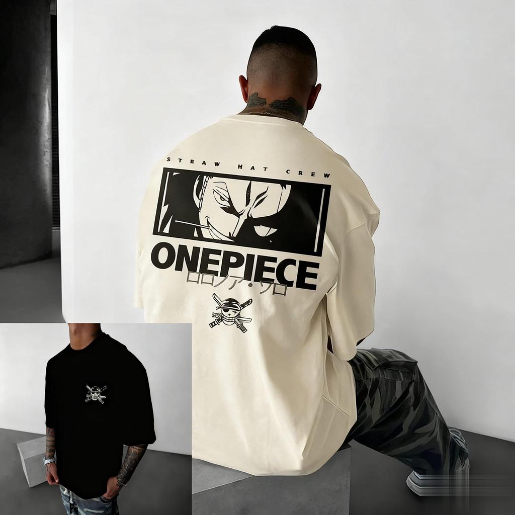 Unisex Zoro Grafik T-Shirt Herren Damen Sommer Neu Kurzarm Tee Streetwear Oversized Lässige Oberteile Y2k Kleidung