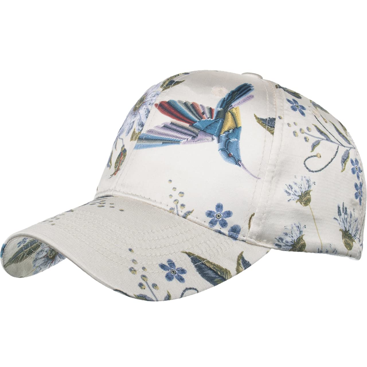 

Floral Grass and Flowers CA668 [White Fang] Cap, Pattern, Pattern, Hat, Sports, Running, Outdoor, Women, Men, (Beige)