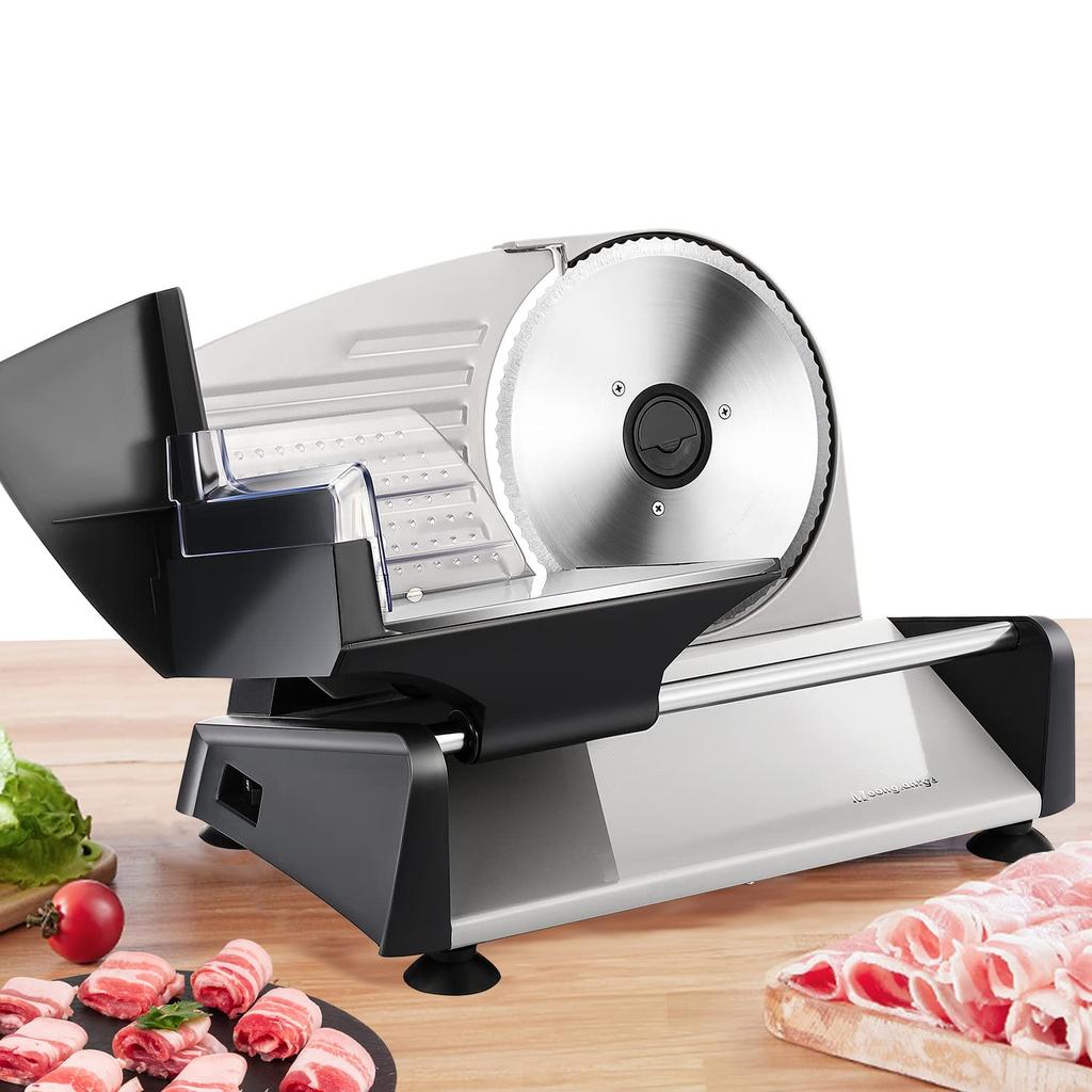 Moongiantgo Electric Food Meat Shabu Shabu Adjustable Slice Thickness Uniform Easy To Stable Meat Commercial Home Use Slicer, Slicer,