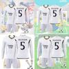 2324 Real Madrid Long Sleeve Soccer Jersey For Kids Suitable For All Seasons Unisex Various Sizes