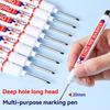 4Pcs White 20mm Deep Hole Long Nib Head Markers Set for Metal Perforating Pen Bathroom Woodworking Decoration Multi-Purpose