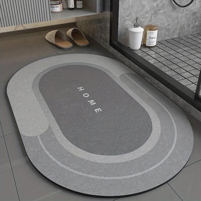 Bathroom Diatom Mud Mat Simple Bathroom Quick Drying Absorbent Foot Mat Bathroom Dirty Easy To Take Care of Non-slip Mat