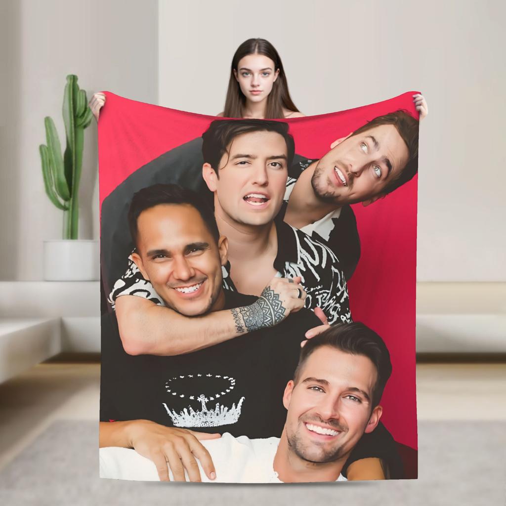 Big Time Rush Band Flannel Blanket Winter Super Soft Throw Blanket for Girls Boys Outdoor Funny Bedspread Sofa Bed Cover
