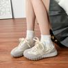 Cowhide version~ Grape mother with the same inner height increase Forrest Gump shoes lace-up flat ballet style versatile sports and leisure shoes wome