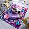 Fantasy Pink World Sloth Printed Carpet for Bedroom Living Room Bedside Sofa Floor Mat Modern Home Decor Area Rug