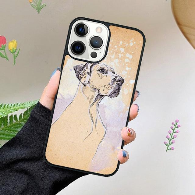 

Great Dane Dog Watercolor Phone Case For iPhone 17 Air 15 16 16e 11 12 13 14 Pro Max Cover For iPhone 17 Air Max Plus Fundas iPhone 13