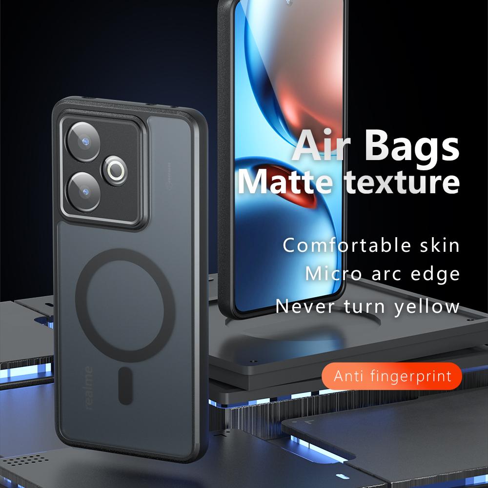 GT7 pro Magsafe Nárazuvzdorný Akrylový Kryt na Telefon pro Realme GT 7 Pro Neo 7 X GT 6 7t Neo 6SE Magnetické Bezdrátové Nabíjení Tvrdý Nárazník