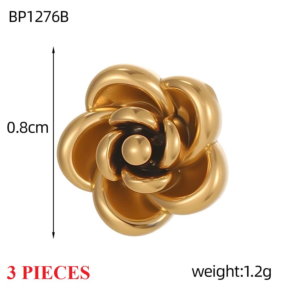 3PCS/LOT CARLIDANA Gold Plated Stainless Steel Charms Bow Knot Star Cross Butterfly Rose Heart Pendants DIY Jewelry