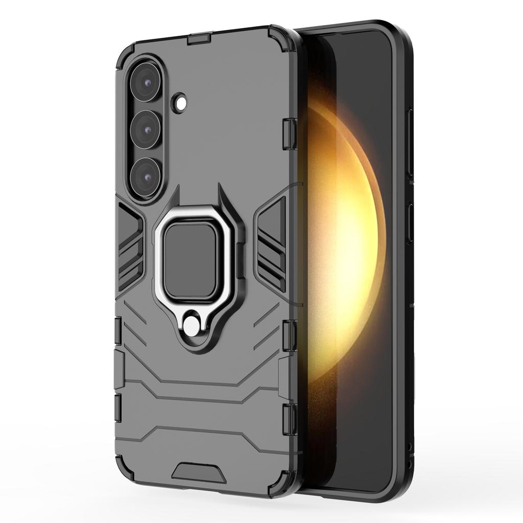 For Samsung Galaxy S25+ Case PC+TPU Protective Phone Cover with Ring Kickstand