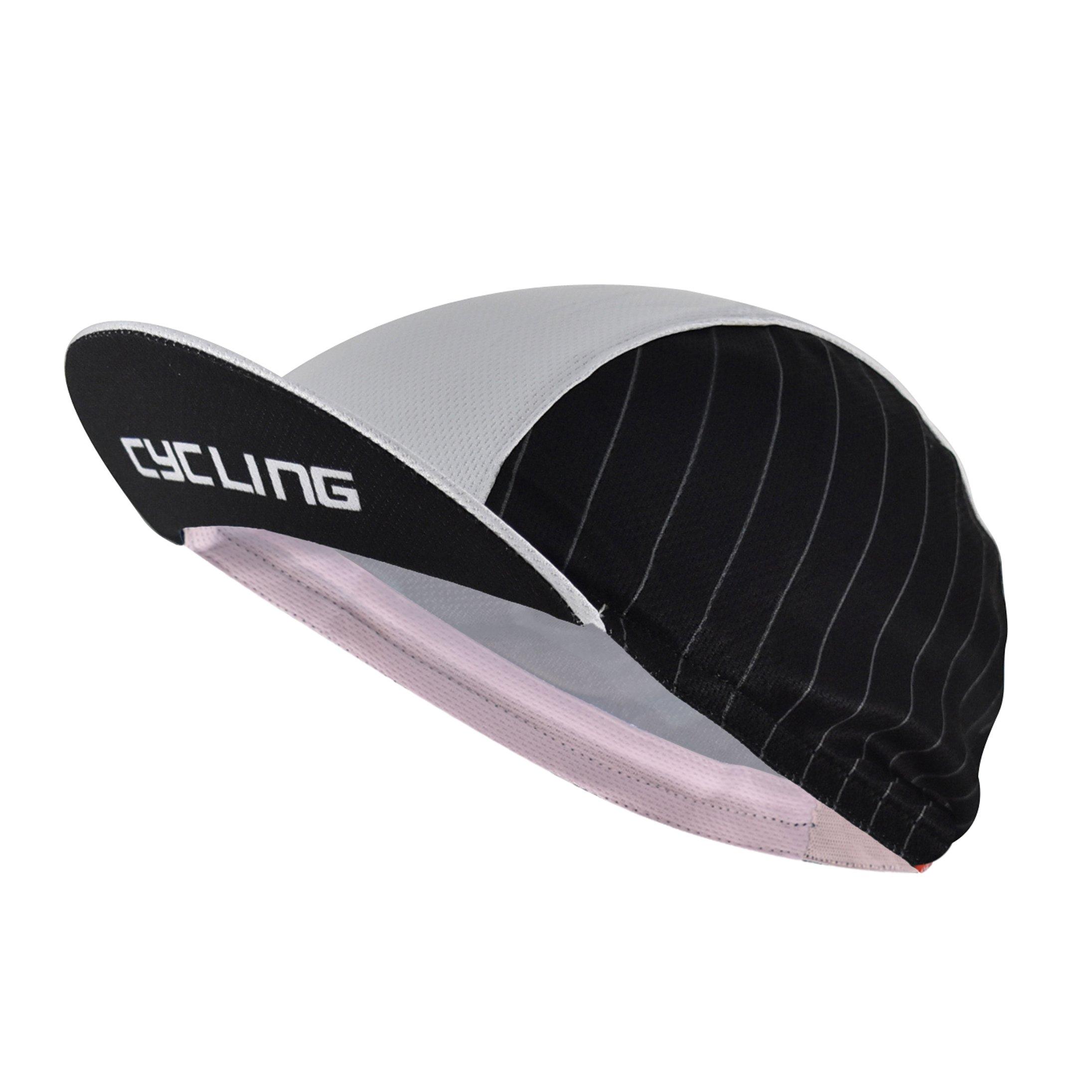 

TARO FIBER Cycling Inner Beanie with Skull and Stripes Cap, Moisture-Wicking, Quick-Drying