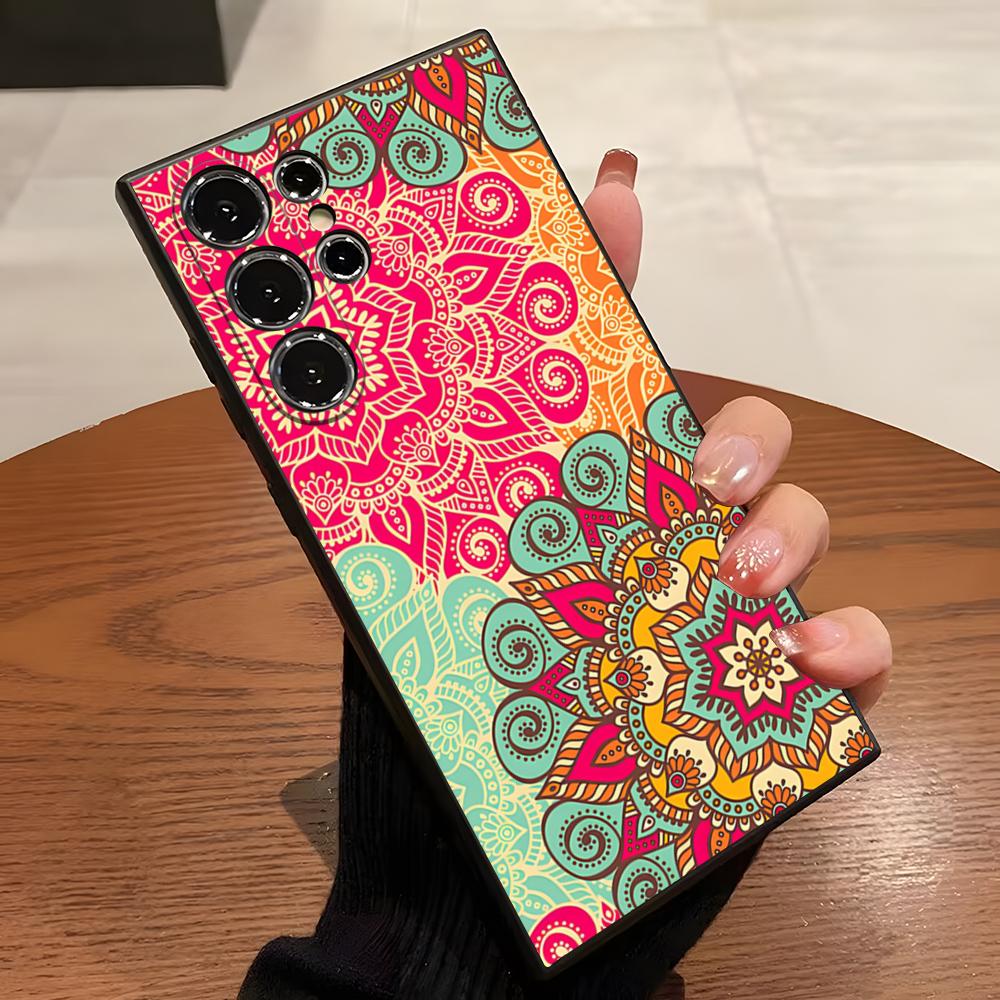 

Indian Pattern Mandala Phone Case For S23 Samsung S24 S25 Ultra S22 S20 Fe S21 Plus A16 A54 A34 A53 Back Cover Samsung s25