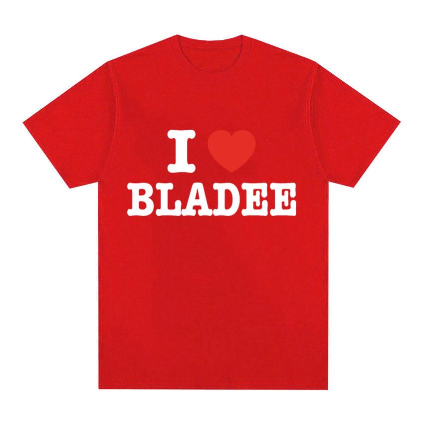 I Love Bladee Drain Gang Print T Shirts Summer Men Women Clothing  Fashion T-Shirt Casual Cozy Cotton Short Sleeve T-shirts Tops