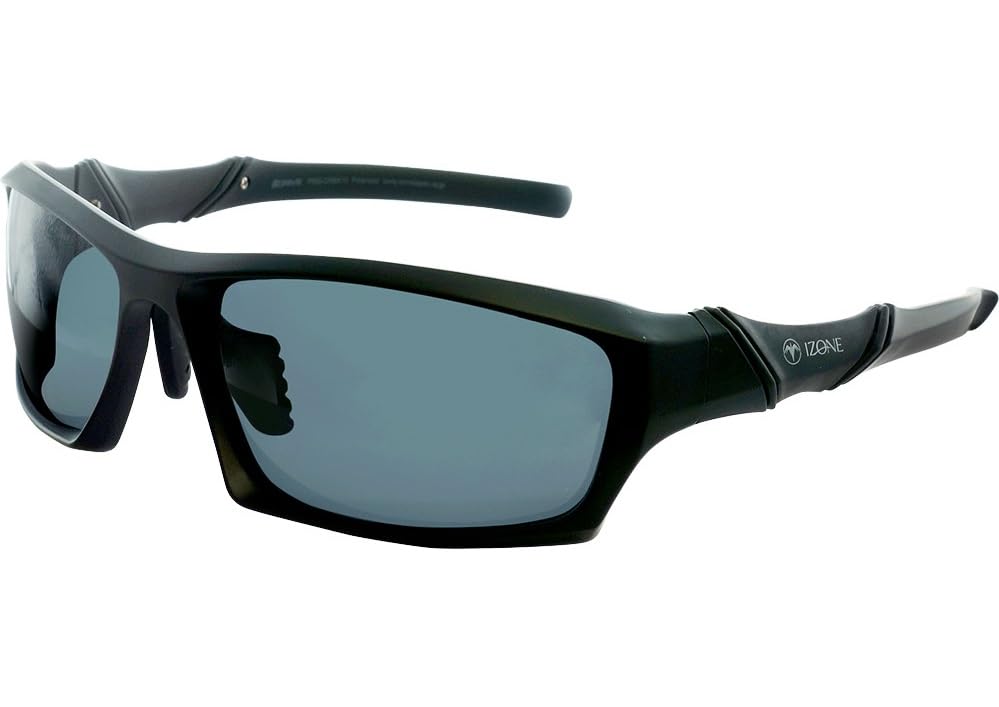 

iZONE Polarized Sports UV Protection [iZONE] Мужские солнцезащитные очки, Тип, Легкие, ID-P558-DRBK10, Вождение, Рыбалка, Гольф… (Черный-матовый черный)