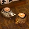 Vintage New Hedgehog Candle Holder Decoration Aromatherapy Resin Candle Tray Creative Gifts Household Ornaments