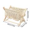 1PC Floor Standing Rack Foldable Cotton Rope Woven Rack Bohemia Book Rack Macrame Basket 32x19x25cm