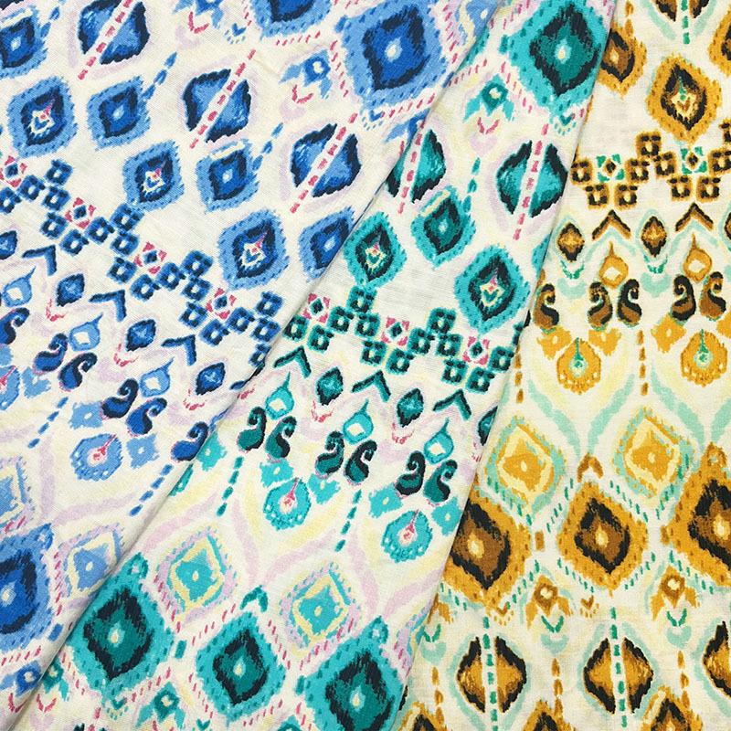 By Meter 1 meter X 1.4 meter Digital Print Viscose Fabric Rayon Material For Dress Robe