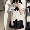 Available: Original Xingyu Sailor Collar Long Sleeve JK Uniform Shirt - Japanese Style Summer Top
