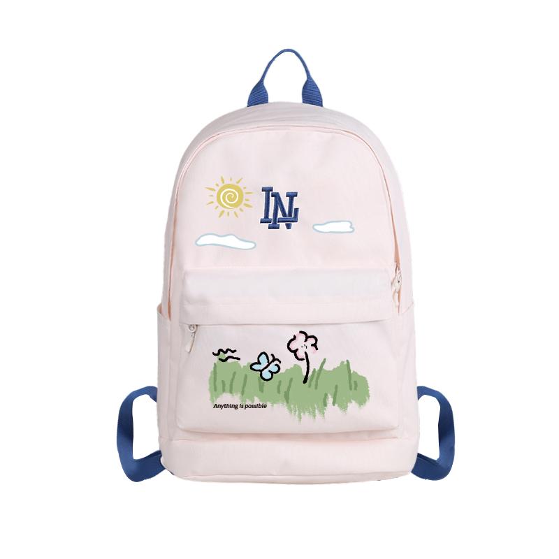 Li-Ning Large Capacity Letter Trend High-End Polyester Backpack Unisex Backpack Beige YBSU177-2A1 Beige
