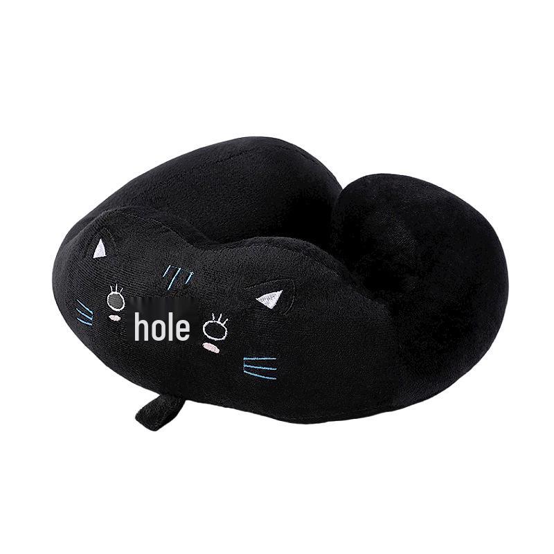 Cute Cartoon Neck Pillow for Travel - U-Shaped Cervical Support for Airplane & Train Nap