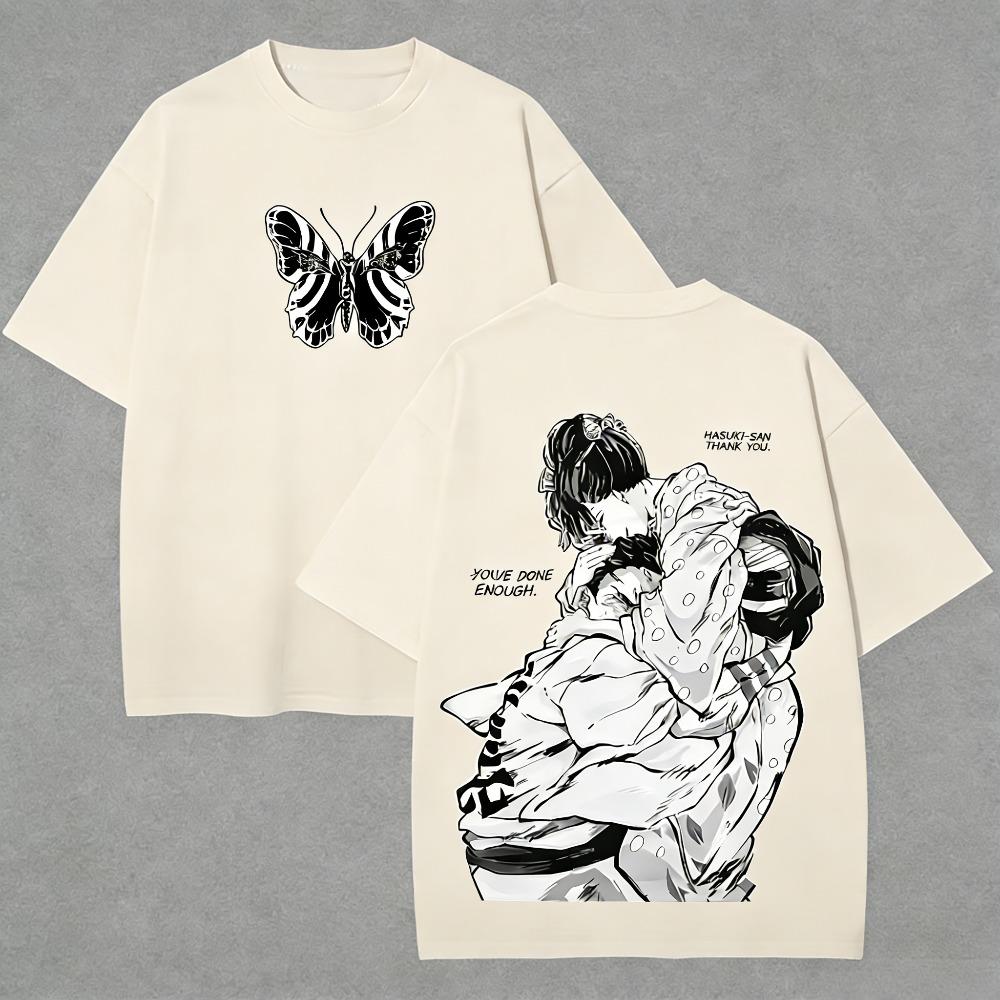 

Plus Size Demon Slayer Anime Printed Unisex and Women Tshirt Casual Parent Child Top Summer Fashion Street Wear Harajuku Style Y2K S