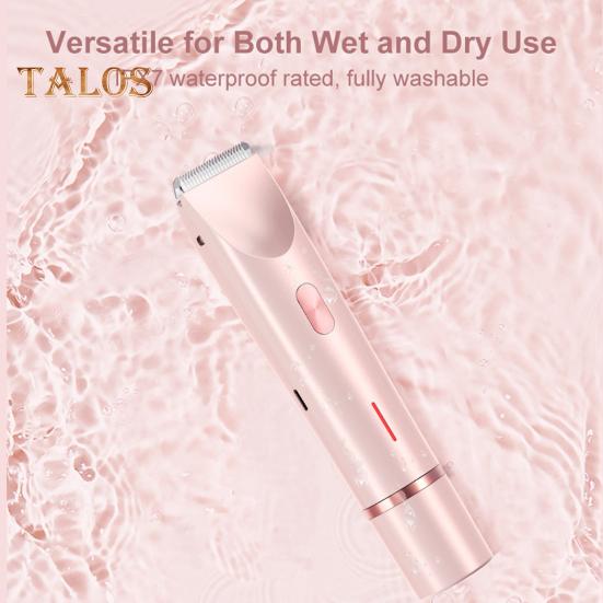 Doppelkopf-Elektrorasierer für Damen, wiederaufladbar über USB, wasserdicht, tragbar, für unterwegs, Gesicht, Körper, Bikinizone, Arme und Beine, Rasierer, Epilierer, Trimmer