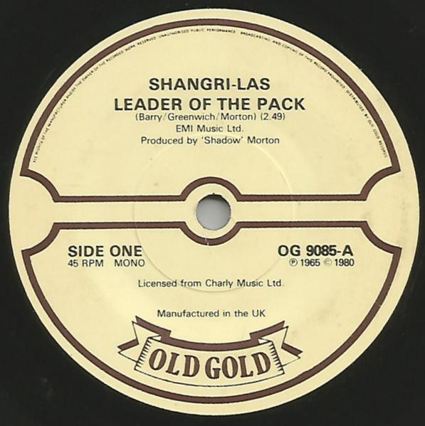 

7inch Record SHANGRILAS Leader Of The Pack Remember Walk OG9085 Old Gold UK SoulFunk Used
