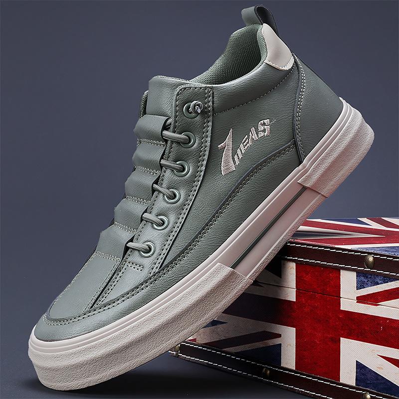 Spring New Men's Shoes Trendy and Versatile Casual Men's Leather Shoes Comfortable Flat Niche Shoes Men's