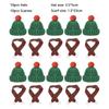 Mini Knitted Hat and Christmas Scarf Set Christmas Tree Decoration DIY Art Snowman Doll Christmas Decoration