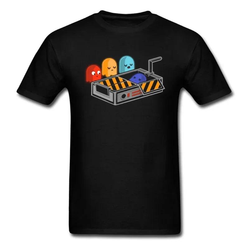 

Funny Men Women Gamer Cartoon Print T Shirt Unisex Short-sleev Black White Clothes Cute Tees Tops Casual Streetwear Camisetas S чёрный