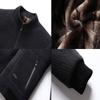 New Autumn and Winter Middle-aged Men's Clothing Fleece Thickened Chenille Jacket Dad Loose Stand-up Collar Jacket