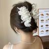 Elegant Drifting Chiffon Cloud Hair Claw For Women Girls Temperament Ponytail Clip Headwear Accessories